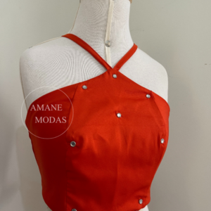 CROPPED ALFAIATARIA - COM AMARRAÇÃO NAS COSTAS