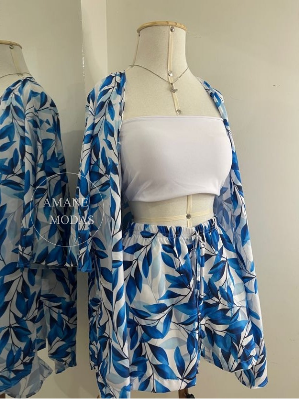 conjunto de kimono + short