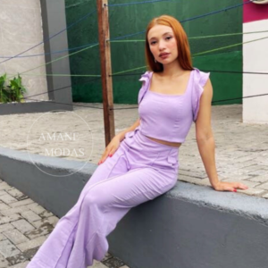 CONJUNTO ELEGANCE - CROPPED + CALÇA PANTALONA